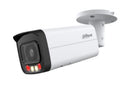 Dahua 4 MP āra bullet IP kamera, 3,6 mm, Smart Dual Light līdz 60 m, H.265, WDR, SMD Plus, cilvēku un transportlīdzekļu noteikšana, mikrofons, microSD līdz 256 GB, PoE/12 V, IP67, balta