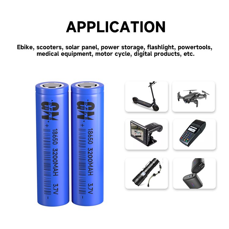 18650 litija jonu akumulators 3200mAh 3.7V 3C/5C uzlādējams elements 65x18mm 46g zema pretestība <40mΩ - ZEMLETES.LV
