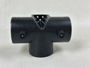T-shaped Duct Connector 75mm Fixed (Wall Mounting Bracket) Hot Air Pipe, Black – for 5kW / 8kW Diesel Heaters (Vevor and Similar)