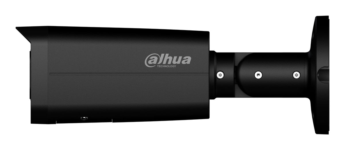 Dahua 8 MP bullet-tüüpi IP-kaamera, 2,7–13,5 mm, mootoriga objektiiv, vaatenurk 114–32°, Smart Dual Light, valge valgus kuni 60 m, WDR 120 dB, WizSense, SMD Plus, inimeste ja sõidukite tuvastamine, mikrofon, microSD kuni 256 GB, PoE, IP67, IK10, must
