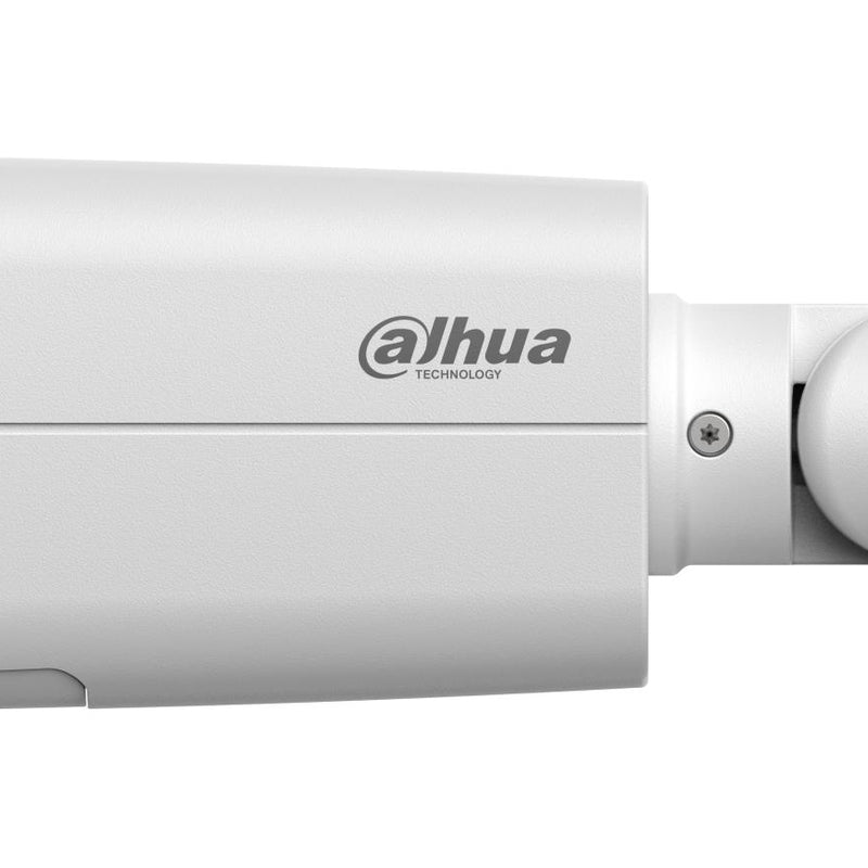 Dahua WizSense IPC-HFW21249T-AS-IL 12 MP āra bullet IP kamera, 2,8 mm, 112°, Smart Dual Light, IR un baltā gaisma līdz 30 m, H.265+, WDR, cilvēku un transportlīdzekļu noteikšana, mikrofons, microSD līdz 256 GB, PoE, IP67, IK10, balta