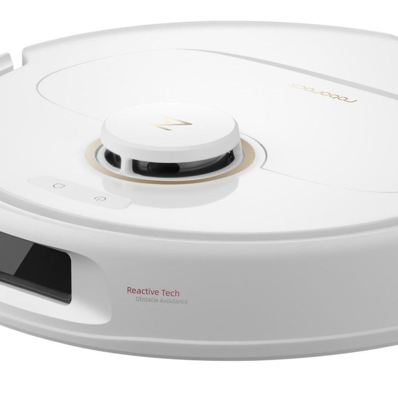 Roborock Qrevo 5AE robotizētais putekļsūcējs, 12 000 Pa, sausā un mitrā uzkopšana, LiDAR, FlexiArm, automātiskā dokstacija, 5200 mAh, balts