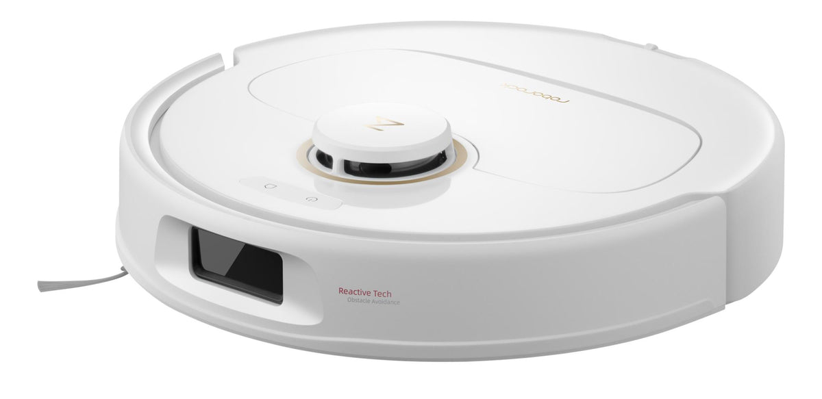 Roborock Qrevo 5AE robotic vacuum cleaner, 12,000 Pa, dry and wet cleaning, LiDAR, FlexiArm, automatic docking, 5200 mAh, white