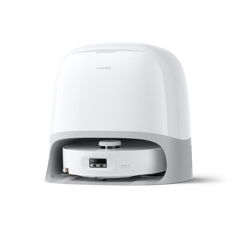 Roborock Qrevo Curv 2 Flow robotizētais putekļsūcējs, 20 000 Pa, sausā un mitrā uzkopšana, LiDAR navigācija, automātiskā dokstacija ar ūdens uzpildi un notekūdeņu novadīšanu, 5200 mAh, balts