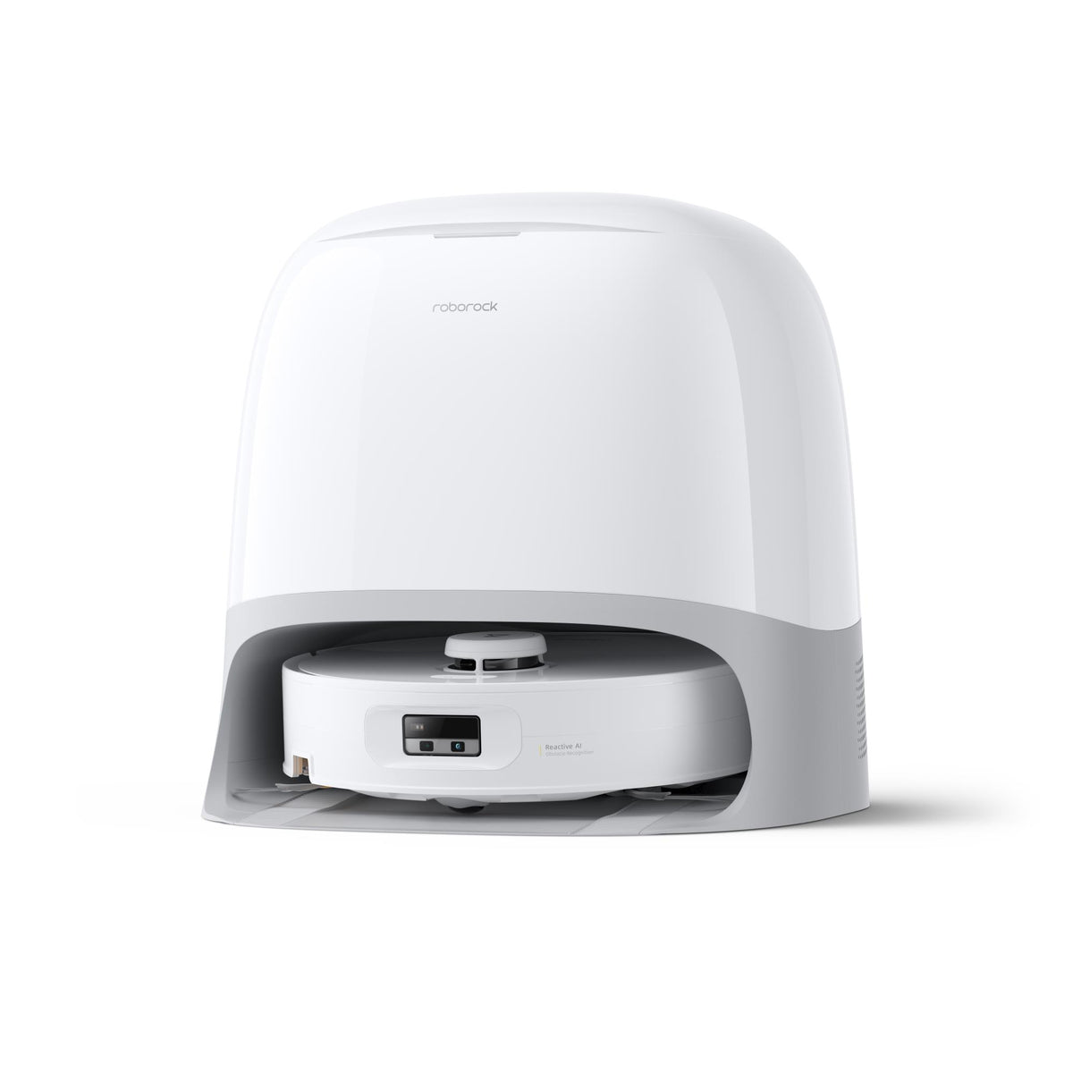 Roborock Qrevo Curv 2 Flow robotic vacuum cleaner, 20,000 Pa, dry and wet cleaning, LiDAR navigation, automatic docking with water refill and wastewater drainage, 5200 mAh, white