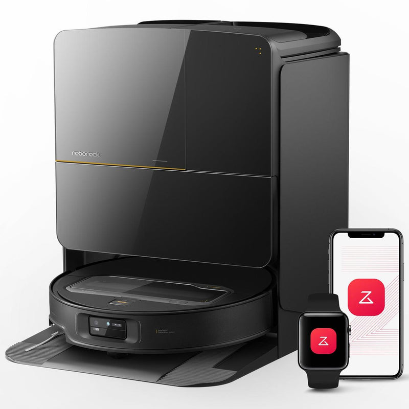 Roborock Saros Z70 SZ7052-00, melns, robotizēts putekļsūcējs ar OmniGrip robotizēto roku, 22 000 Pa, D-ToF LiDAR, 6400 mAh, mitro un sauso uzkopšanu, 10-in-1 dokstaciju
