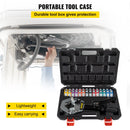 71500 rokas hidrauliskais preses komplekts automobiļu A/C šļūteņu savilkšanai – paredzēts gaisa kondicionieru un auto cauruļu remontam