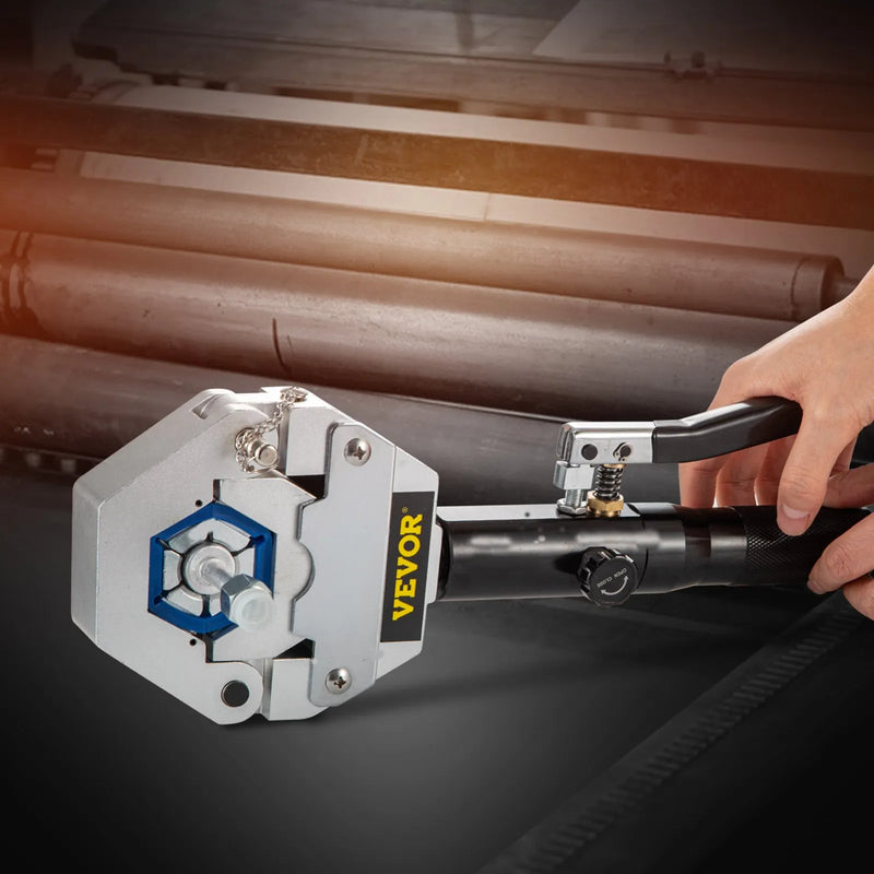 71500 rokas hidrauliskais preses komplekts automobiļu A/C šļūteņu savilkšanai – paredzēts gaisa kondicionieru un auto cauruļu remontam