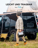 ECOFLOW Pārnēsājamā elektroiekārta RIVER 2 Pro, 768 Wh saules ģenerators ar LiFeP04, ātrā uzlāde 70 minūšu laikā, 3x 800 W maiņstrāvas kontaktligzdas, balkona saules sistēma ārkārtas strāvas padevei, kempingam un treileriem.