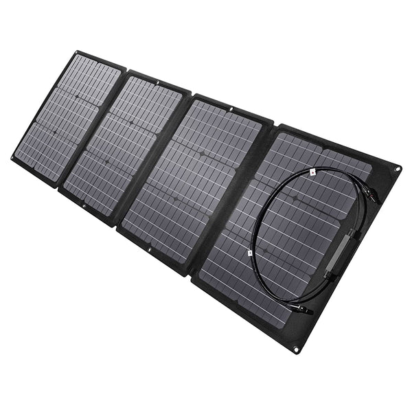 ECOFLOW 110W Saules panelis, salokāms saules modulis Delta & RIVER sērijas pārnēsājamām elektroiekārtām, fotovoltaikas saules sistēma ārpusei, dārzam, balkonam, treileriem un kempingam.