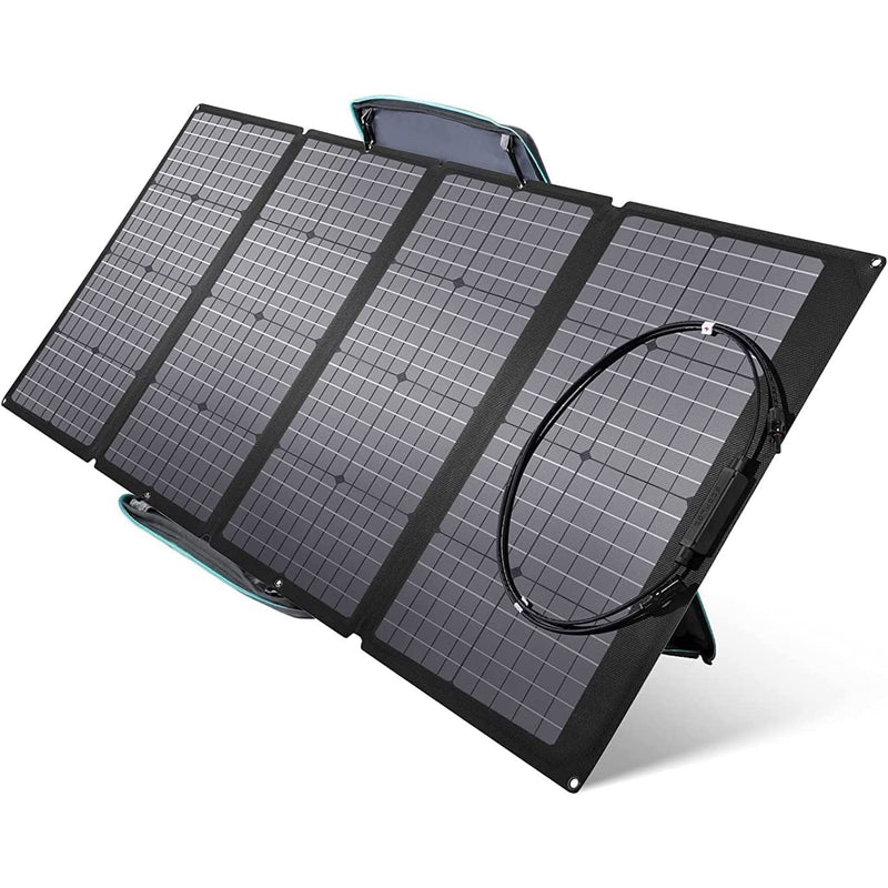 ECOFLOW 160W Solar Panel, foldable solar module for Delta &amp; River series portable electrical equipment, photovoltaic solar system for outdoors, garden, balcony, caravan and camping.