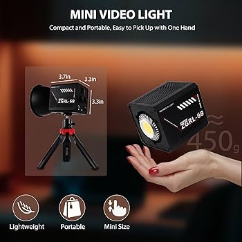 Profesionālā video un foto LED gaisma ZGRL-60 (dimmējama, ar adapteri, 60W)