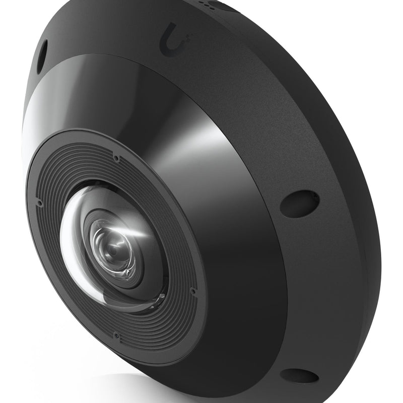 Ubiquiti 12 MP 360° panorāmas IP kamera G6 Pro 360, 1/1,6″ sensors, 3504 × 3504, 180° skata leņķis, digitāla PTZ funkcija, Smart IR līdz 15 m, 2 virzienu audio, PoE+, microSD, IP66, IK10, melna