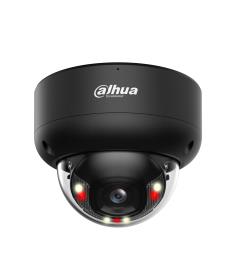 Dahua 8 MP kupolveida IP kamera, 2,8 mm, 110°, Smart Dual Light, IR un silti balta gaisma līdz 30 m, WDR 120 dB, WizSense, SMD 4.0, cilvēku un transportlīdzekļu noteikšana, sejas noteikšana, mikrofons, microSD līdz 512 GB, PoE, IP67, IK10, melna