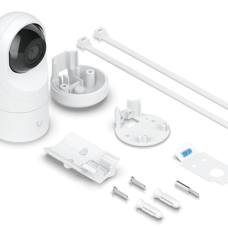 Ubiquiti G5 Flex 4 MP kupolveida IP kamera, 2K, 102,4°, IR nakts redzamība līdz 6 m, H.264, AI notikumu noteikšana, iebūvēts mikrofons, PoE, IPX4, IK04, balta