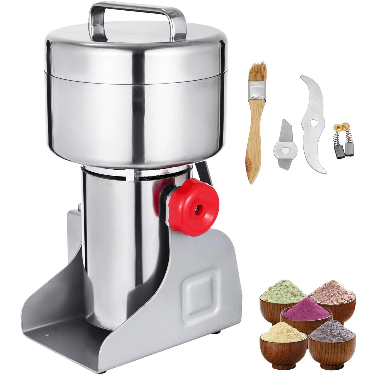 VEVOR Electric Grain Mill 750 g, 2500 W, Food Grade Stainless Steel
