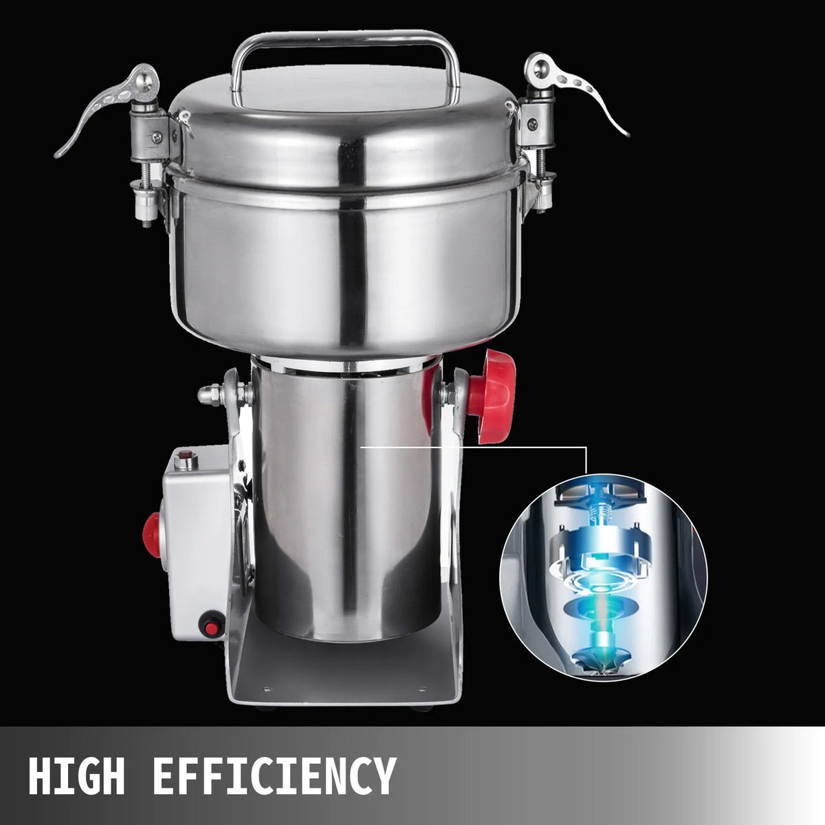 VEVOR Electric Grain Mill 750 g, 2500 W, Food Grade Stainless Steel