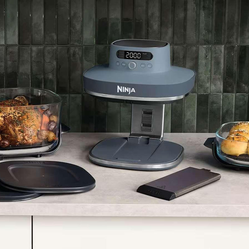 Ninja CRISPi PRO AS101EULG, 2050 W, 7-in-1 stikla karstā gaisa friteris, 5,7 l un 2,3 l CleanCrisp trauki, 7 programmas, PFAS nesaturošs, trauku mazgājamā mašīnā mazgājams