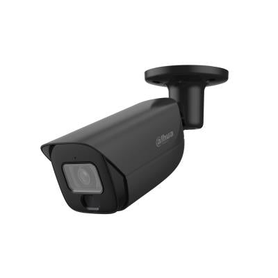Dahua 5 MP bullet IP kamera, 2,8 mm, 108°, Smart Dual Light, IR un silti balta gaisma līdz 50 m, WDR 120 dB, WizMind, AcuPick, cilvēku un transportlīdzekļu noteikšana, cilvēku skaitīšana, mikrofons, microSD līdz 1 TB, PoE+, IP67, IK10, melna