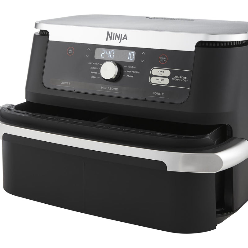 Ninja Foodi FlexDrawer AF500EU, 2470 W, 10,4 l karstā gaisa friteris ar MegaZone, 2 neatkarīgām 5,2 l zonām, 7 gatavošanas programmām, SYNC un MATCH funkcijām