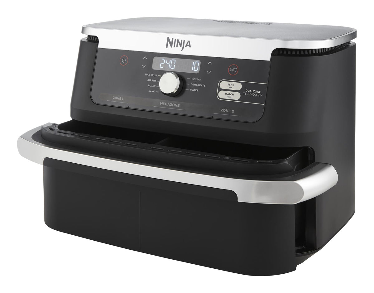 Ninja Foodi FlexDrawer AF500EU, 2470 W, 10.4 l hot air fryer with MegaZone, 2 independent 5.2 l zones, 7 cooking programmes, SYNC and MATCH functions