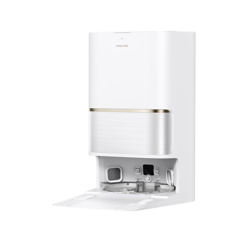 Dreame L50 Ultra AE robotizētais putekļsūcējs ar mitro uzkopšanu, 28 000 Pa, 100 °C mopu mazgāšanu, TriCut Brush 3.0, Dual Flex Arm, automātisko dokstaciju, 5200 mAh, balts