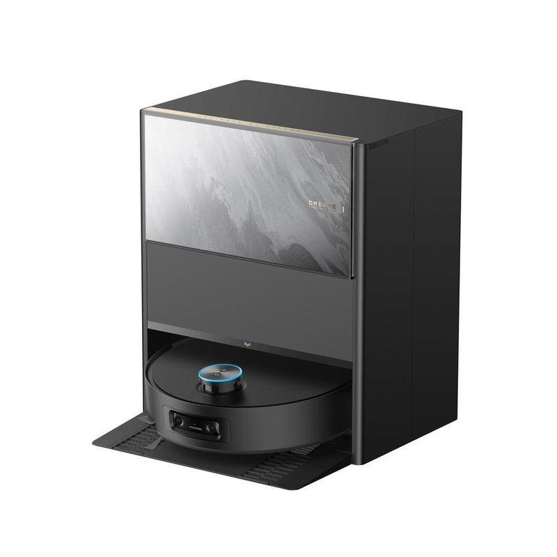 Dreame Aqua10 Ultra Track robotizētais putekļsūcējs ar sauso un mitro uzkopšanu, 25 000 Pa, TrackSync™ rullītis, 45 °C ūdens mazgāšana, VersaLift™ DToF LiDAR, AI šķēršļu atpazīšana, 6400 mAh, melns