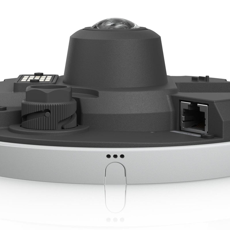 Ubiquiti G6 Pro 360 12 MP panorāmas IP kamera, 180° skata leņķis, digitālā PTZ, viedais IR līdz 15 m, cilvēku, transportlīdzekļu un dzīvnieku noteikšana, divvirzienu audio, microSD, PoE+, IP66, IK10, balta