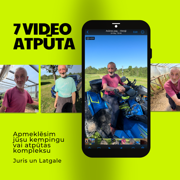 7 video_Jūsu kempinga,atpūtas kompleksa utt. apmeklējums ar Juri(Nils operators un aizkadra balss),publicēs TikTok,Facebook,Instagram(lasīt apakšā pilnu aprakstu) (Copy) (Copy)