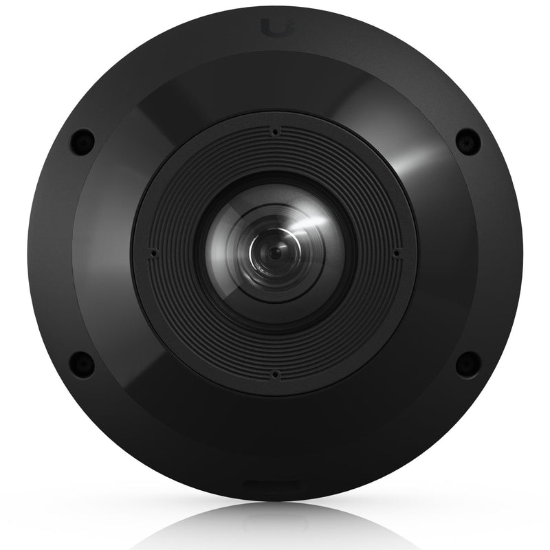 Ubiquiti 12 MP 360° panorāmas IP kamera G6 Pro 360, 1/1,6″ sensors, 3504 × 3504, 180° skata leņķis, digitāla PTZ funkcija, Smart IR līdz 15 m, 2 virzienu audio, PoE+, microSD, IP66, IK10, melna