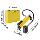 VEVOR 10 t hidrauliskais caurumotājs ar 6 matricām, caurumu diametrs 13–51 mm, rokas instrumentu komplekts metāla un elektrokabeļu kanālu caurumošanai