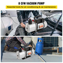 VEVOR profesionāls divpakāpju rotācijas lāpstiņu vakuumsūknis, gaisa plūsma 483 l/min, gala vakuums 15 mikroni, jauda 0,56 kW (3/4 HP)