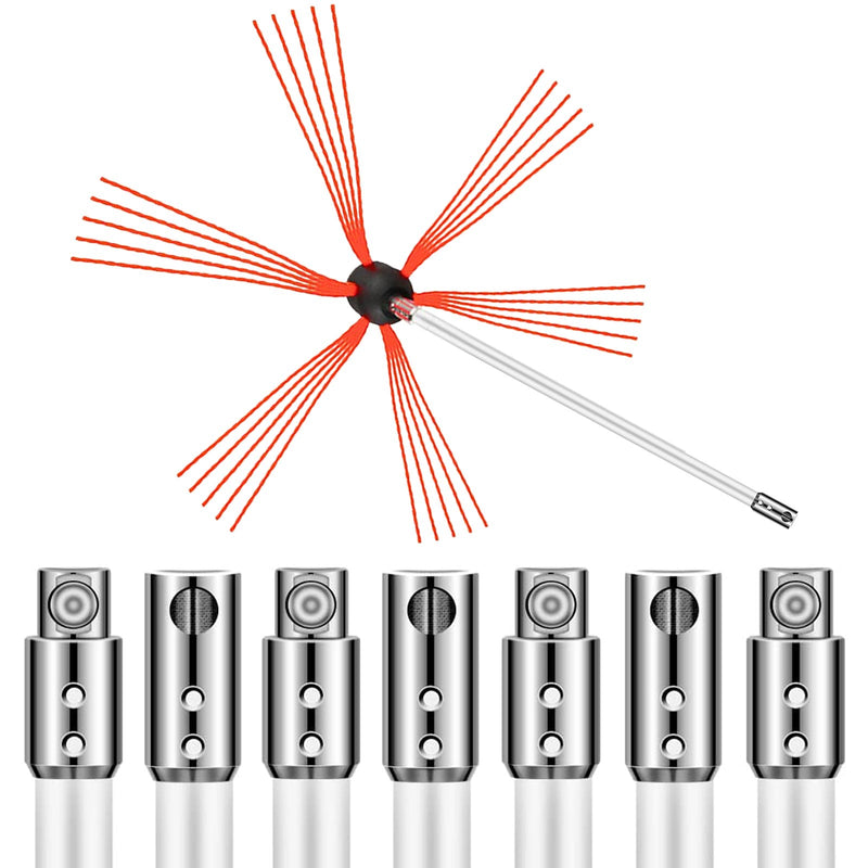 VEVOR Elastīgie skursteņa tīrīšanas stieņi, 8 gb, 8 m neilona komplekts