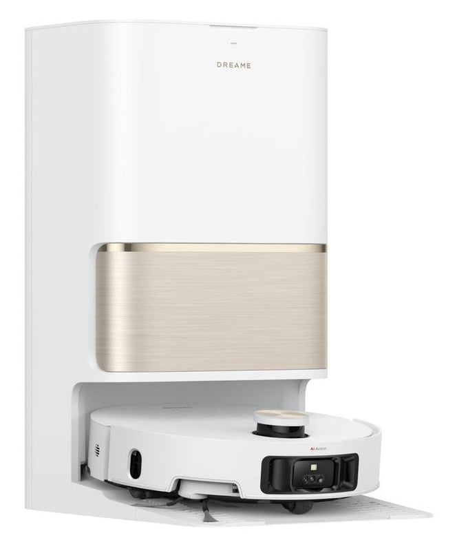 Dreame L50 Pro Ultra robotizētais putekļsūcējs, 19 500 Pa, sausā un mitrā uzkopšana, VersaLift LiDAR, AI šķēršļu noteikšana, automātiskā dokstacija, 6400 mAh, balts — RLL84CE