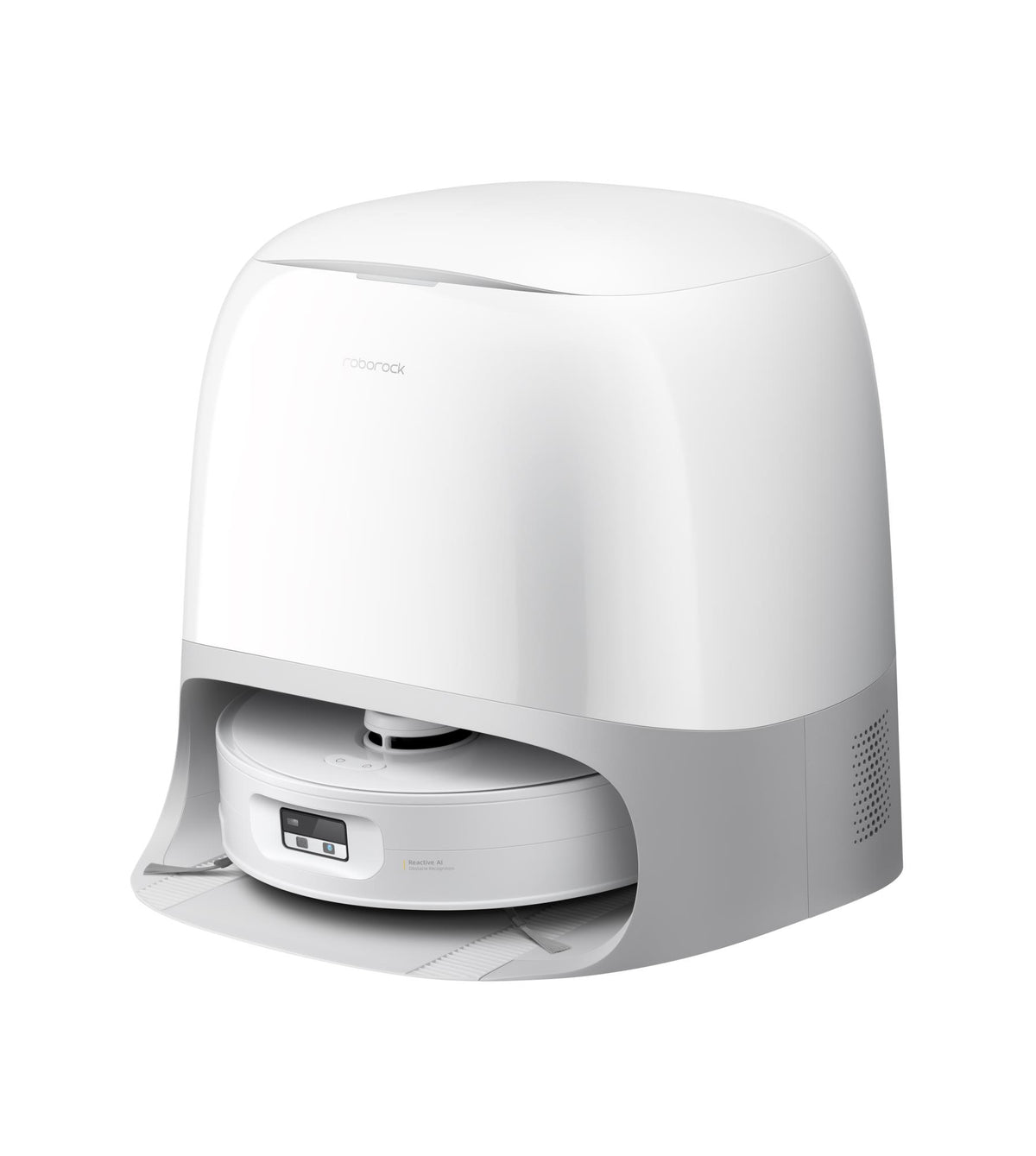 Roborock Qrevo Curv 2 Flow robotic vacuum cleaner, 20,000 Pa, dry and wet cleaning, LiDAR navigation, automatic docking with water refill and wastewater drainage, 5200 mAh, white