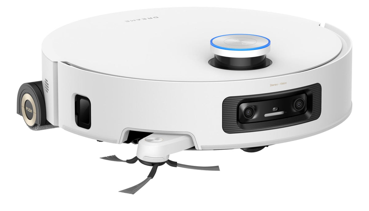 Dreame Aqua10 Ultra Roller robotpuhasti kuiva ja märgpuhastusega, 30 000 Pa, AquaRoll™ rull, mopi pesemine 100 °C juures, LiDAR-navigatsioon, automaatne laadimisjaam, 6400 mAh, valge