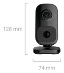 Ajax IndoorCam 4 MP iekštelpu Wi-Fi IP kamera, 110°, IR nakts redzamība līdz 8 m, PIR kustības sensors, mākslīgais intelekts, objektu noteikšana, divvirzienu audio, 2688 × 1520 px, melna
