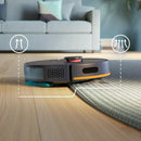 Philips 2000 Series XU2000/10, tumši zils robotizēts putekļsūcējs ar sauso un mitro uzkopšanu, 2700 Pa, LDS navigāciju, 2600 mAh, HomeRun lietotni un paklāju tīrīšanas jaudas palielināšanu