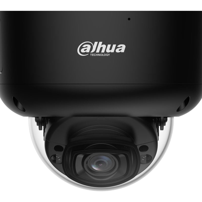 Dahua 6 MP āra kupolveida IP kamera, 2,8 mm, 109°, WizColor, Smart Dual Light, WDR 130 dB, WizMind, AcuPick, SMD 4.0, cilvēku un transportlīdzekļu noteikšana, 2 mikrofoni, skaļrunis, microSD līdz 1 TB, PoE+, IP67, IK10, melna