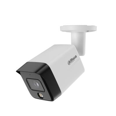 Dahua IPC-HFW1639TCAIL0280BS6 6 MP āra IP kamera, 2,8 mm, Smart Dual Light, IR un silti balta gaisma līdz 30 m, H.265, DWDR, cilvēku noteikšana, iebūvēts mikrofons, PoE, IP67, balta