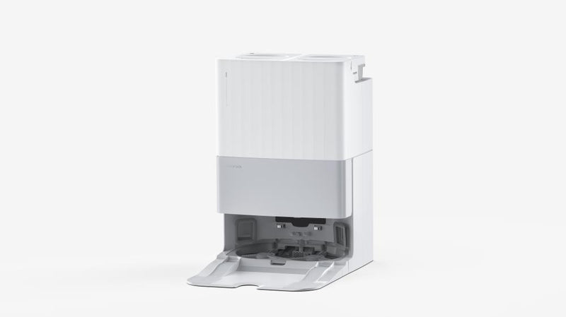 Roborock Qrevo Edge robotizētais putekļsūcējs, 18 500 Pa, sausā un mitrā uzkopšana, LiDAR navigācija, FlexiArm, DuoDivide Anti-Tangle, automātiskā dokstacija, 6400 mAh, balts