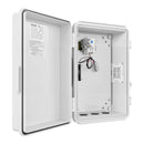 VEVOR elektriskā sadales kārba IP65, 360 x 275 x 150 mm, ABS korpuss ar termostatu, ventilatoru, montāžas plāksni un kabeļu ievadiem, lietošanai telpās un ārā