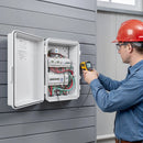 VEVOR elektriskā sadales kārba IP65, 360 x 275 x 150 mm, ABS korpuss ar termostatu, ventilatoru, montāžas plāksni un kabeļu ievadiem, lietošanai telpās un ārā