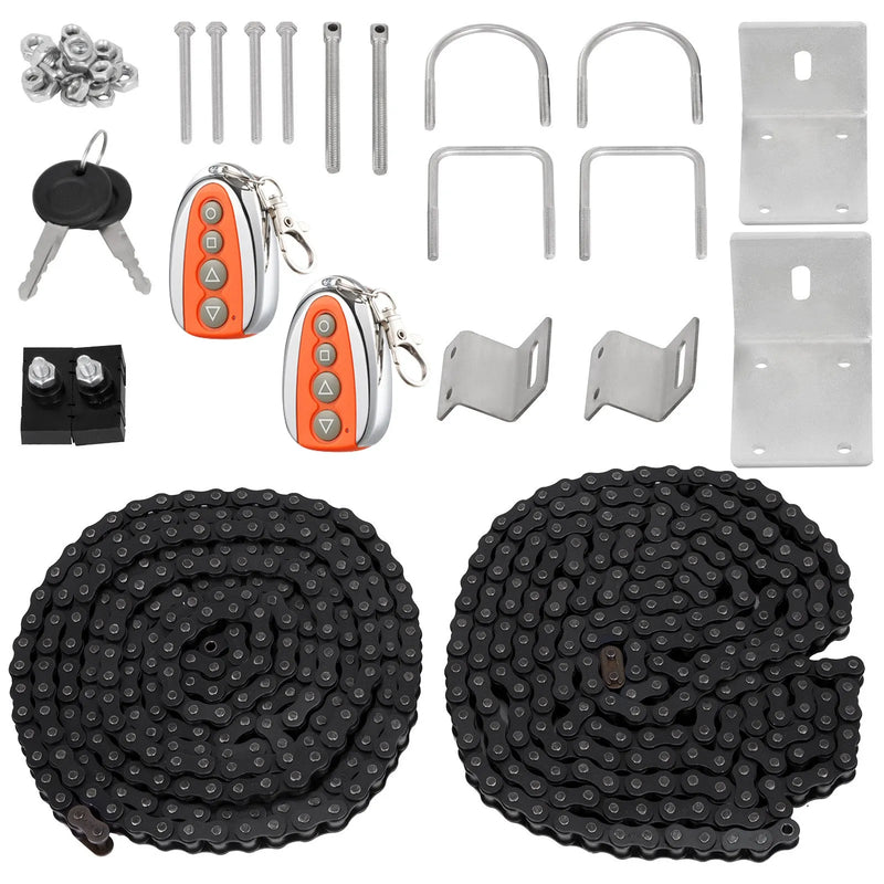 VEVOR Bīdāmo vārtu atvērējs AC1400 līdz 1406 kg, ar 2 tālvadības pultīm, drošības vārtu operatora komplekts, kustības ātrums 13 m/min, elektrisks piebraucamo vārtu motors