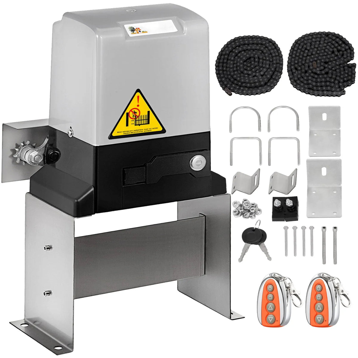 VEVOR Automatic Sliding Gate Opener AC600, Up to 600 kg Load Capacity, 13 m/min Speed, Includes 2 Remote Controls, Basic Model