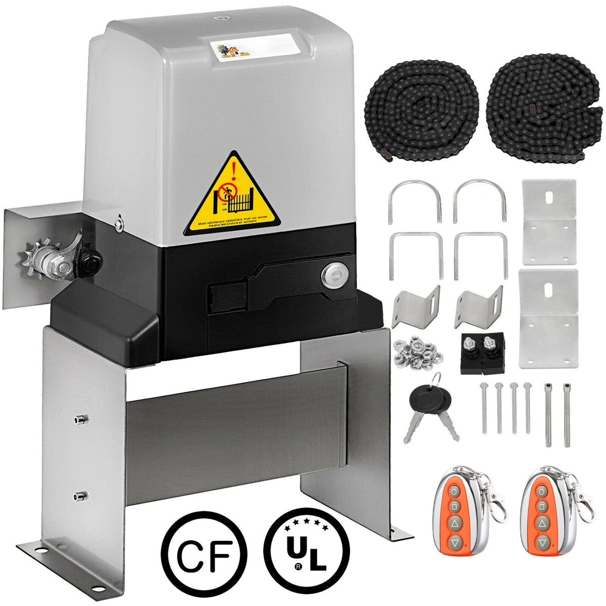 VEVOR Automatic Sliding Gate Opener AC600, Up to 600 kg Load Capacity, 13 m/min Speed, Includes 2 Remote Controls, Basic Model