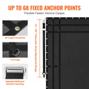 Smagās kravas tīkls 305 × 267 cm ar regulējamām sprādzēm un S-āķiem