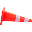 VEVOR drošības konusi, augstums 73 cm, 12 gab. PVC oranži satiksmes konusi ar 2 atstarojošām joslām un smagu pamatni, satiksmes regulēšanai, piebraucamajiem ceļiem, autostāvvietām un skolu teritorijām - ZEMLETES.LV