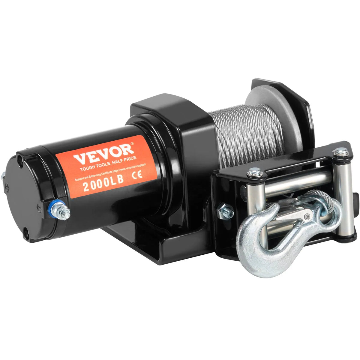 VEVOR elektriskā vinča ATV/UTV 907,2 kg ar tērauda trosi, IP55 ūdensizturība un vadu vadība - ZEMLETES.LV