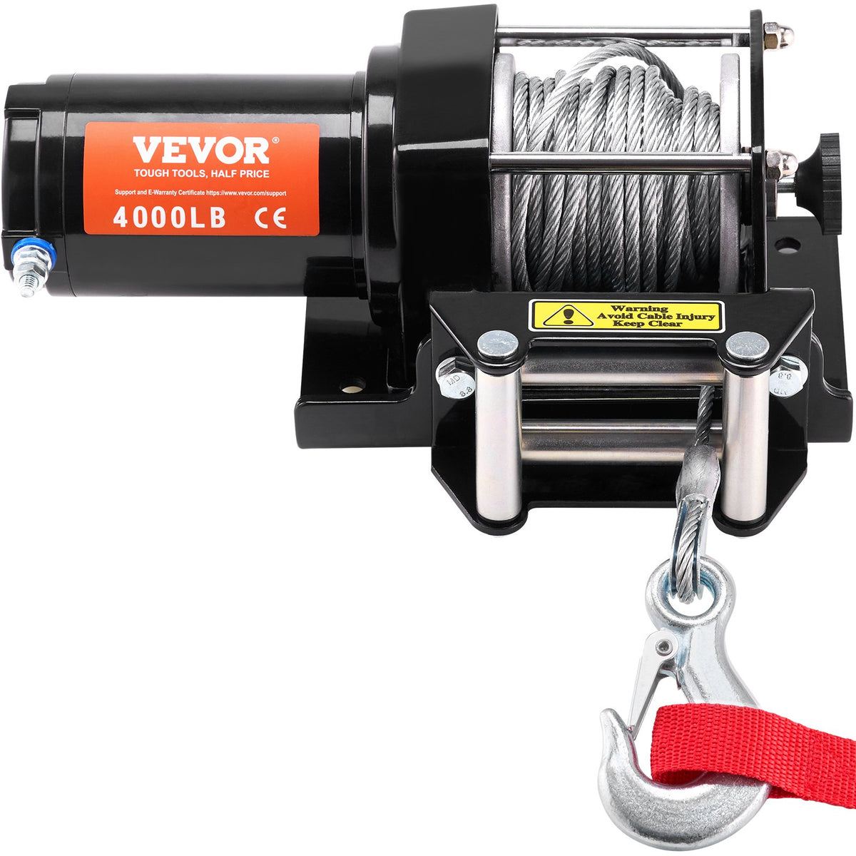 VEVOR elektriskā vinča ATV/UTV 1814,4 kg ar tērauda trosi, IP55 ūdensizturība un tālvadības pulti - ZEMLETES.LV